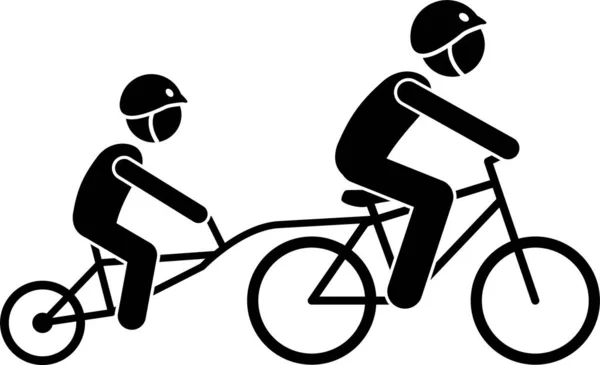 Minimalistische Vektorillustration Konzept Der Fahrradbefestigung — Stockvektor