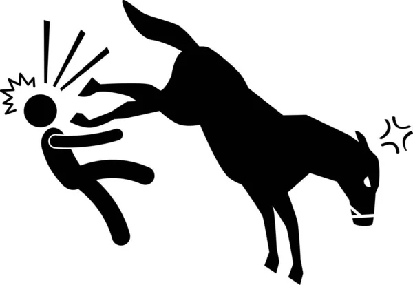 Minimalistic Vector Illustration Domestic Animal Attack Concept — Stock Vector