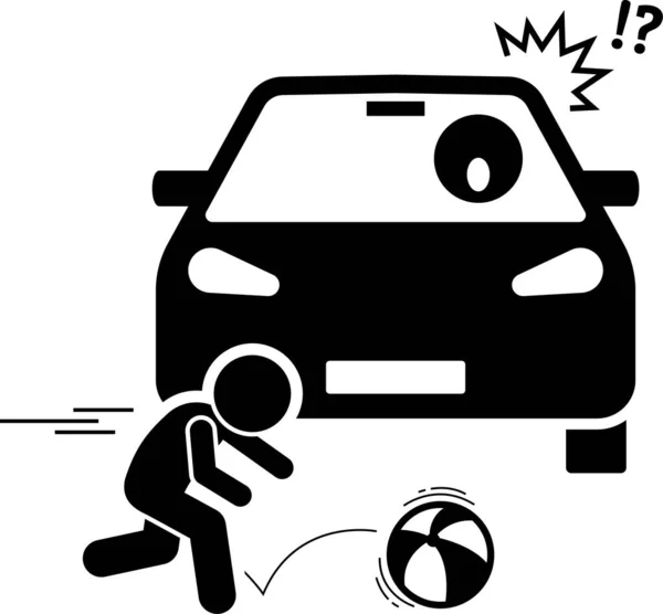 Ilustración Vector Minimalista Concepto Accidente Tráfico — Vector de stock