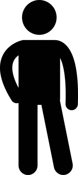 Verschiedene Stehpositionen Posen Mensch Menschen Stickfigur Stickman Piktogramm Symbole — Stockvektor