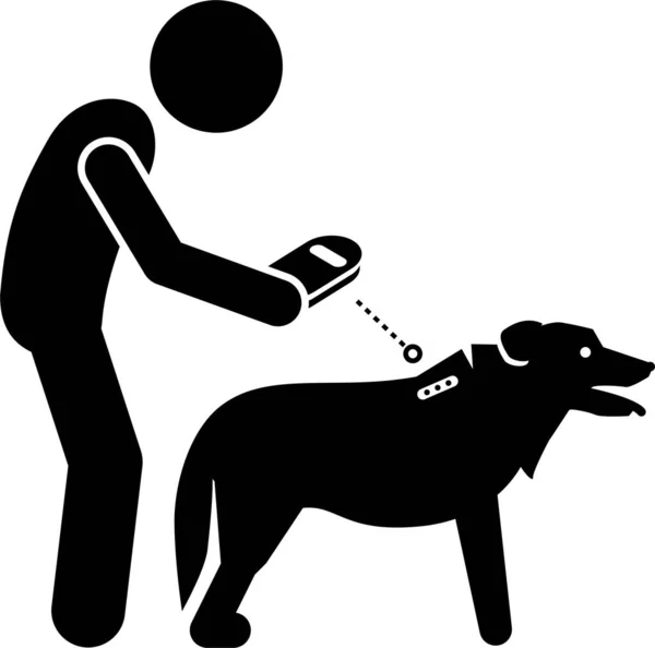 Ilustração Vetorial Minimalista Equipamentos Para Cães — Vetor de Stock