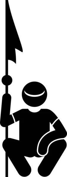 Ilustração Vetorial Minimalista Conceito Golfe — Vetor de Stock