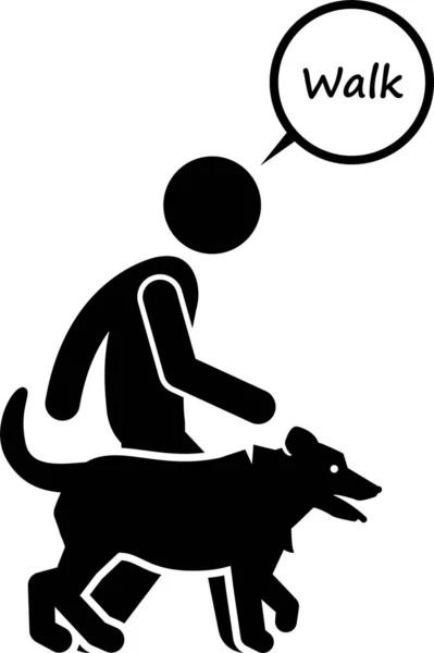 Минималистическая Векторная Иллюстрация Повышения Квалификации Собак — стоковый вектор