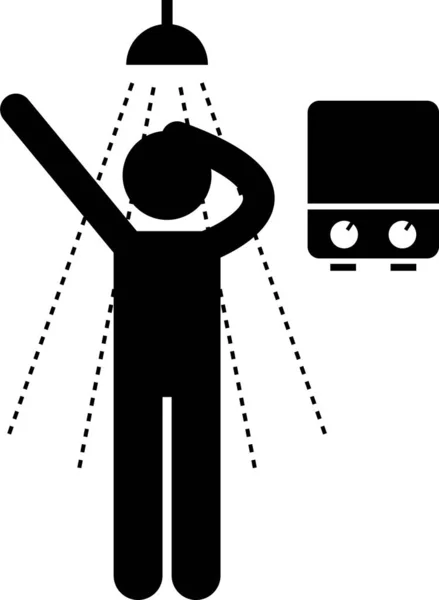 Home House Základní Elektronické Spotřebiče Stick Figure Pictogram Icon Cliparts — Stockový vektor