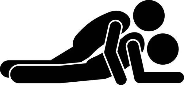 Illustration Vectorielle Minimaliste Pose Sexe Gay — Image vectorielle