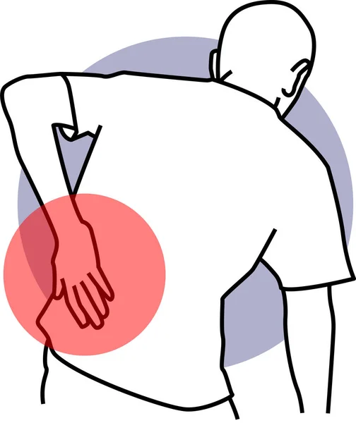Körperschmerz Menschen Symbolzeichen Symbol Piktogramm — Stockvektor