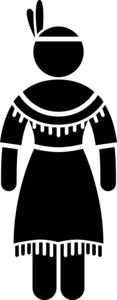 Illustrazione Vettoriale Minimalista Persona Costume Africano — Vettoriale Stock