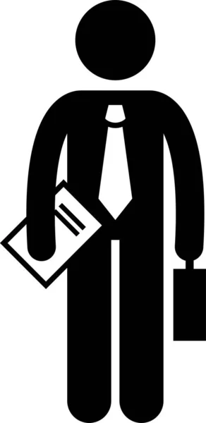 Minimalistic Vector Illustration Businessman Character — Stock Vector