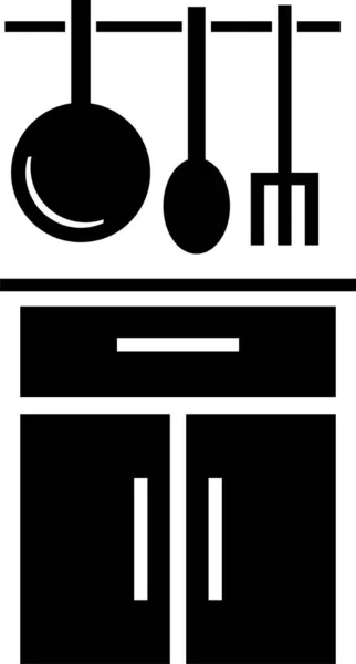 Ilustración Vectorial Minimalista Cocina Del Hombre — Archivo Imágenes Vectoriales