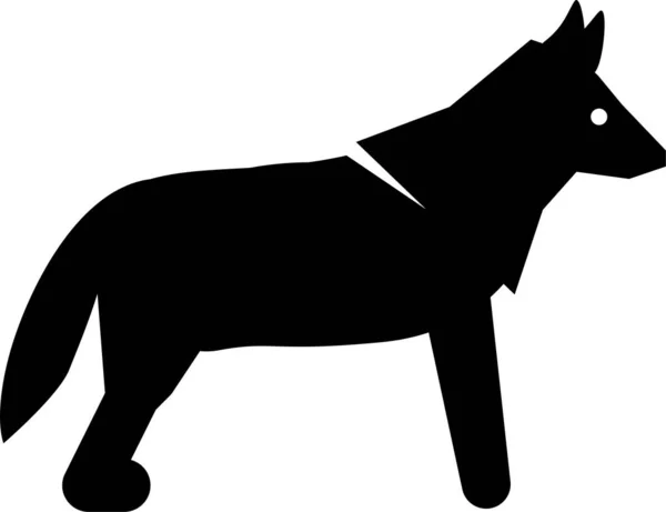 Ilustração Vetorial Minimalista Lobo — Vetor de Stock