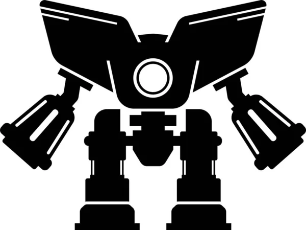 Minimalistyczna Ilustracja Wektora Robota Mech — Wektor stockowy