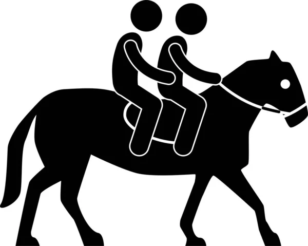 Мінімалістична Векторна Ілюстрація Концепції Кінного Коня — стоковий вектор