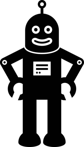 Minimalistisk Vektor Illustration Robot Teknik Koncept — Stock vektor