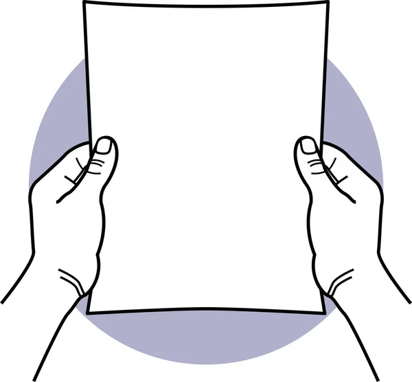 Μινιμαλιστική Διανυσματική Απεικόνιση Ανθρώπινου Χαρτιού Χειρός — Διανυσματικό Αρχείο