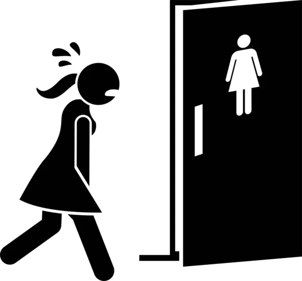 Illustration Vectorielle Minimaliste Concept Infection Des Voies Urinaires — Image vectorielle