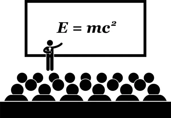 Illustrazione Vettoriale Del Concetto Docente Scolastico — Vettoriale Stock