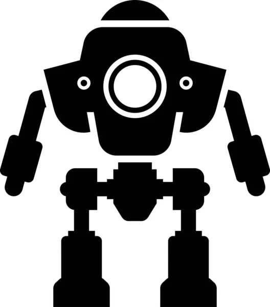 Illustrazione Vettoriale Minimalista Del Robot Mech — Vettoriale Stock