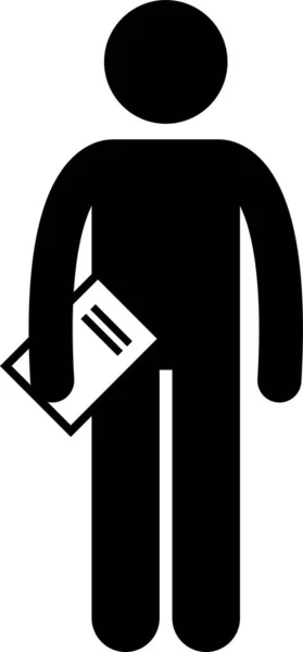 Homme Avec Des Objets Aléatoires Stick Figurine Pictogramme Icônes — Image vectorielle