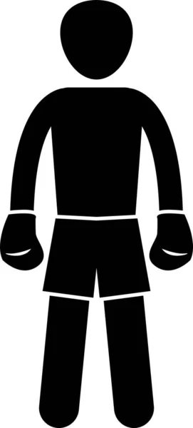 Minimalistisk Vektor Illustration Boxning Sport Koncept — Stock vektor
