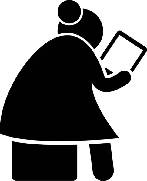 High Tech Granny Elderly Old Woman Using Computer Smartphone Stick Royalty Free Stock Illustrations