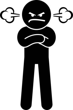 negatif kişilik simgesi, vektör illüstrasyonu