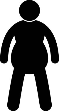 Minimalist vektör illüstrasyonu, vücut şekli kavramı