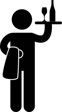 minimal vektör illüstrasyonu, restoran konsepti