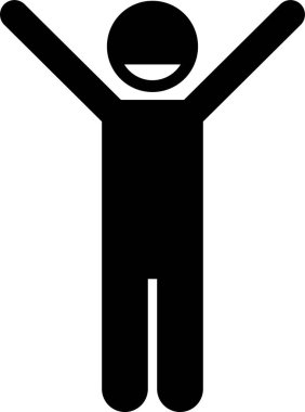 Beden eğitimi ikonunda kişinin vektör illüstrasyonu