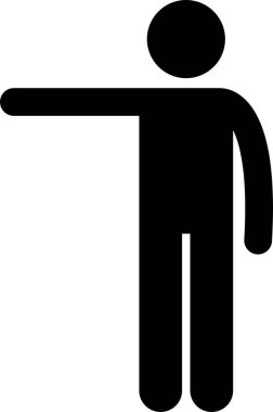 Çeşitli Ayakta Duruş Pozisyonları İnsan Adam Şekil Yapıştırıcı Resim Simgeleri Yapıştırıyor 