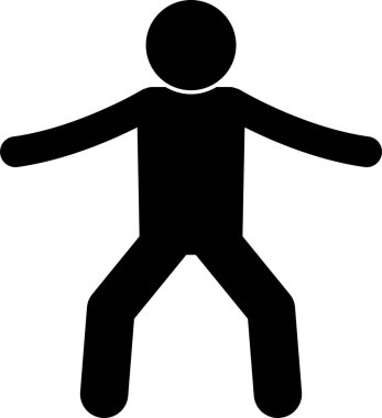 Futbol simgesini oynayan kişinin vektör illüstrasyonu