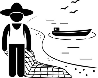 Minimalist vektör illüstrasyonu, tarım işleri kavramı