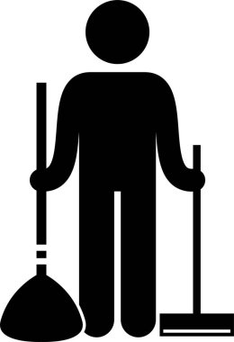 Temizlik işinin minimalist vektör çizimi