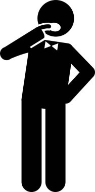 nötr kişilik simgesi, vektör illüstrasyonu