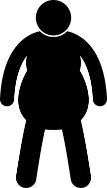 Minimalist vektör illüstrasyonu, vücut şekli kavramı