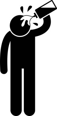 İnsan Eylemi Pozisyonları Yapıştırıcı Resim Simgeleri