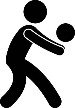 Kapalı Spor Oyunu Atletik Set Simgesi İşareti Resim Grafiği