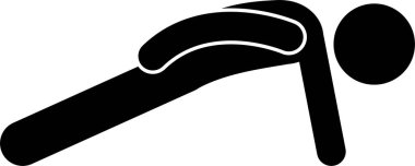 Minimalist vektör illüstrasyonu, aşırı fiziksel eğitim kavramı