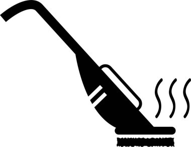 Elektrik süpürgesi simgesi, vektör illüstrasyonu