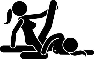 lezbiyen çift konsept simgesi, vektör illüstrasyonu