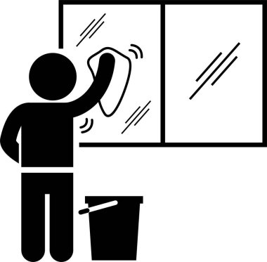 Temizlik işinin minimalist vektör çizimi