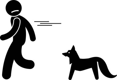 Kuduz virüsü konseptinin minimalist vektör çizimi