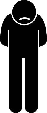 negatif kişilik simgesi, vektör illüstrasyonu