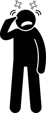 Tifo hastalığının minimalist vektör çizimi  
