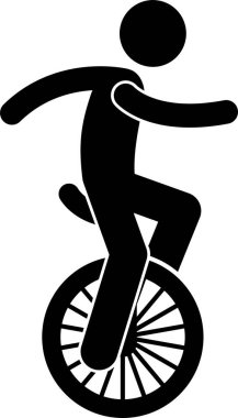 Sirk performansının minimalist vektör çizimi