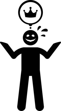 negatif kişilik simgesi, vektör illüstrasyonu