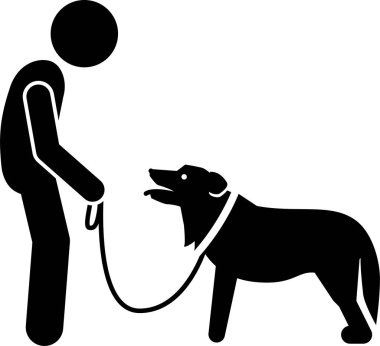 Köpek okulu konseptinin minimalist vektör illüstrasyonu 