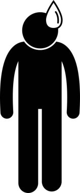 Erkek duygularının minimalist vektör çizimi