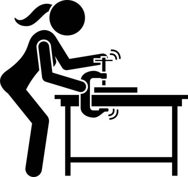 Kız fabrikası konseptinin minimalist vektör illüstrasyonu 