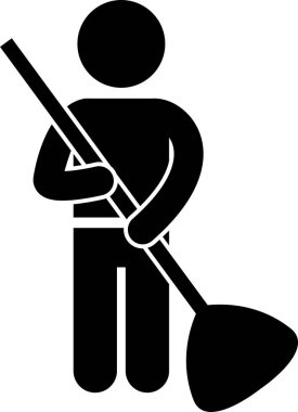 Temizlik işinin minimalist vektör çizimi