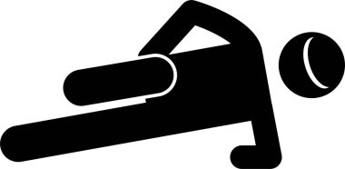 Minimalist vektör illüstrasyonu, vücut egzersizi kavramı